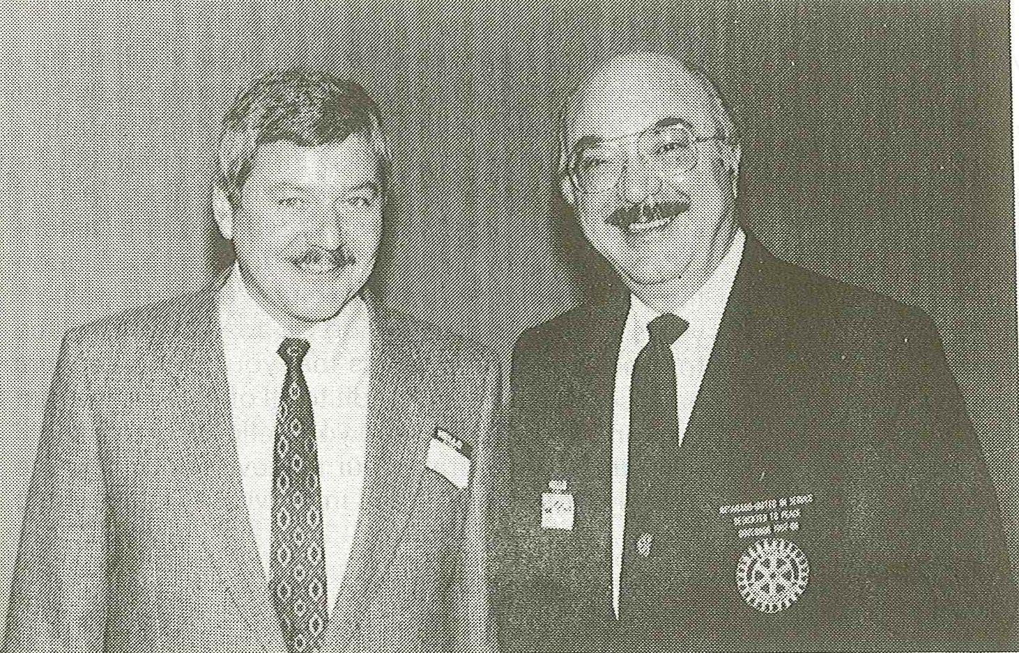 President Ernst Kottman and District Governor Frank Totino
