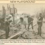 Mathews Park playground construction